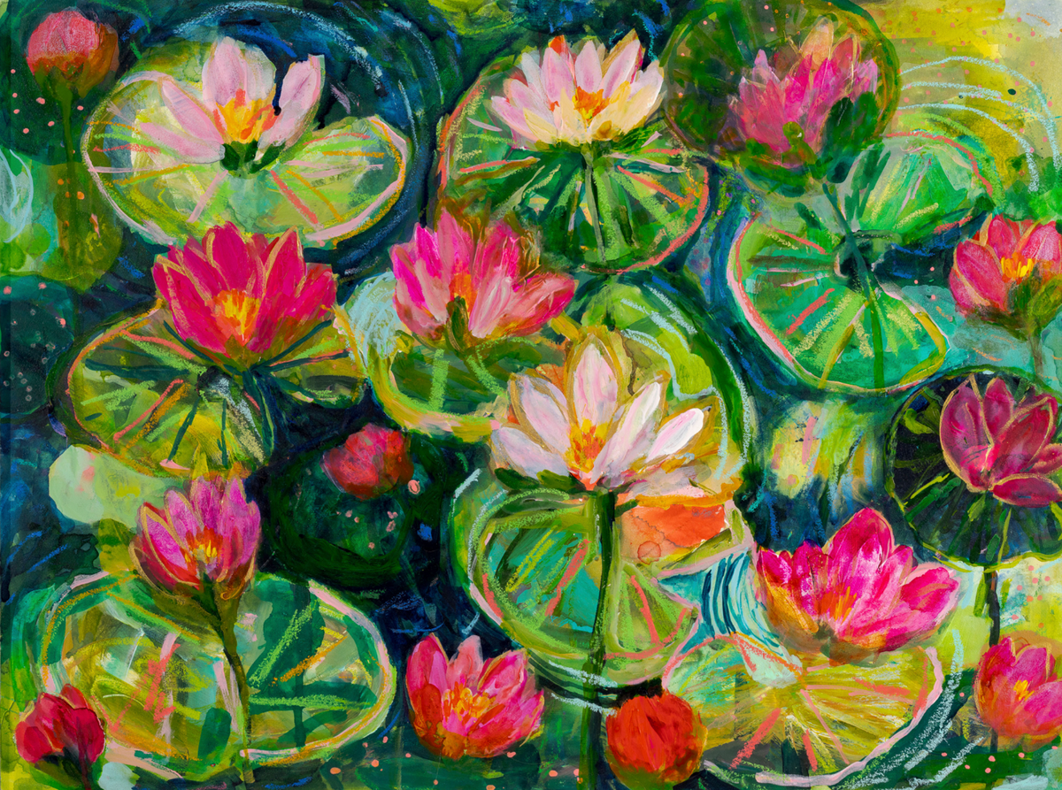 Dance of the Lilies Original Painting