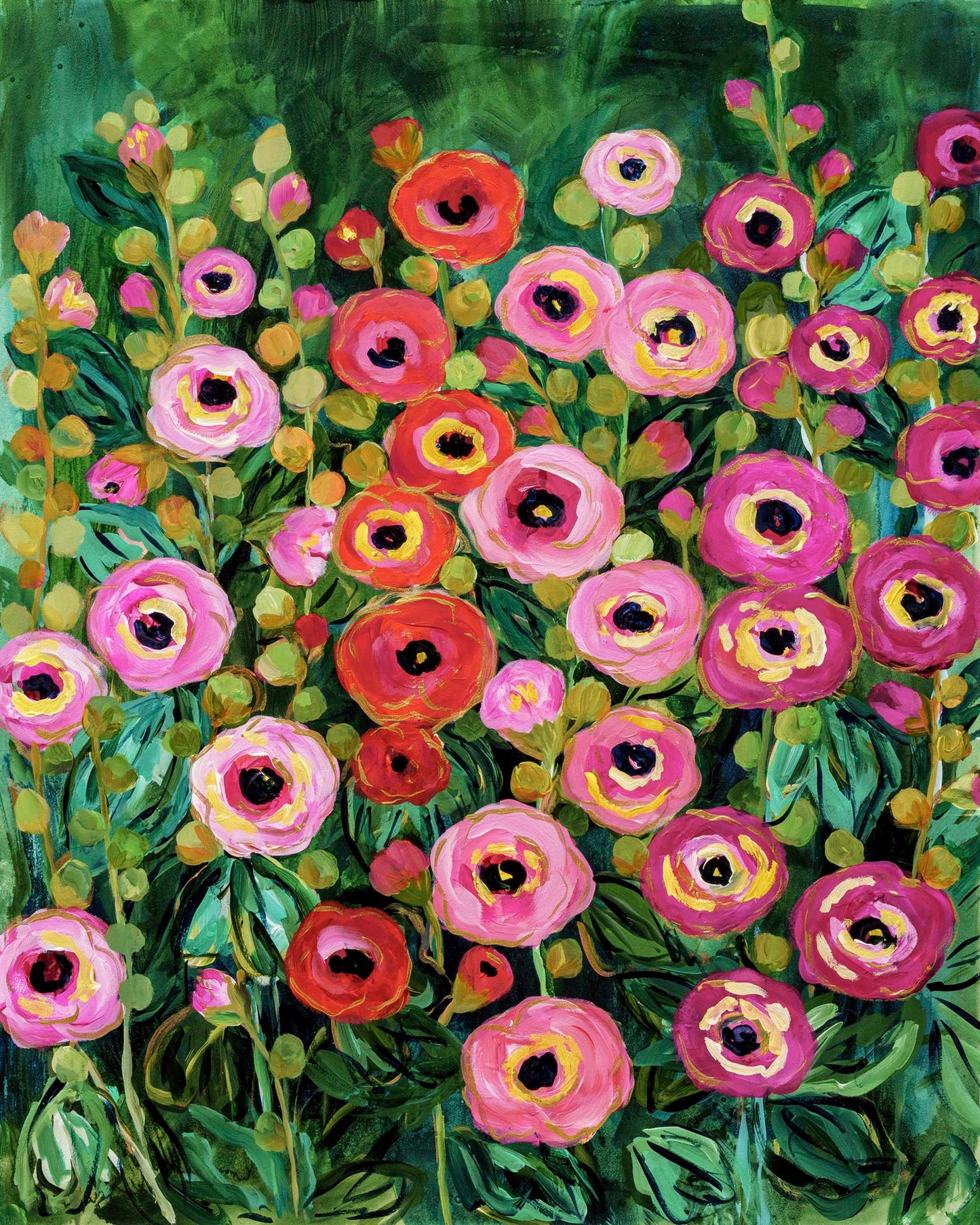 Whimsical Elegance Original Painting with Frame