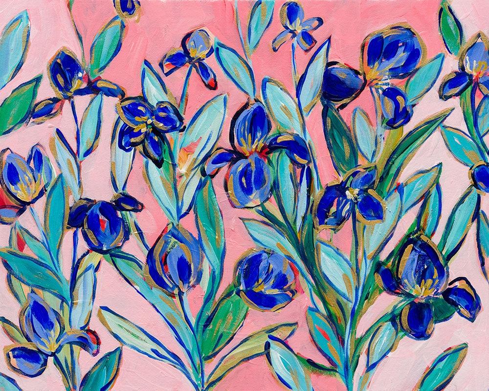 Peaceful Irises Original Art