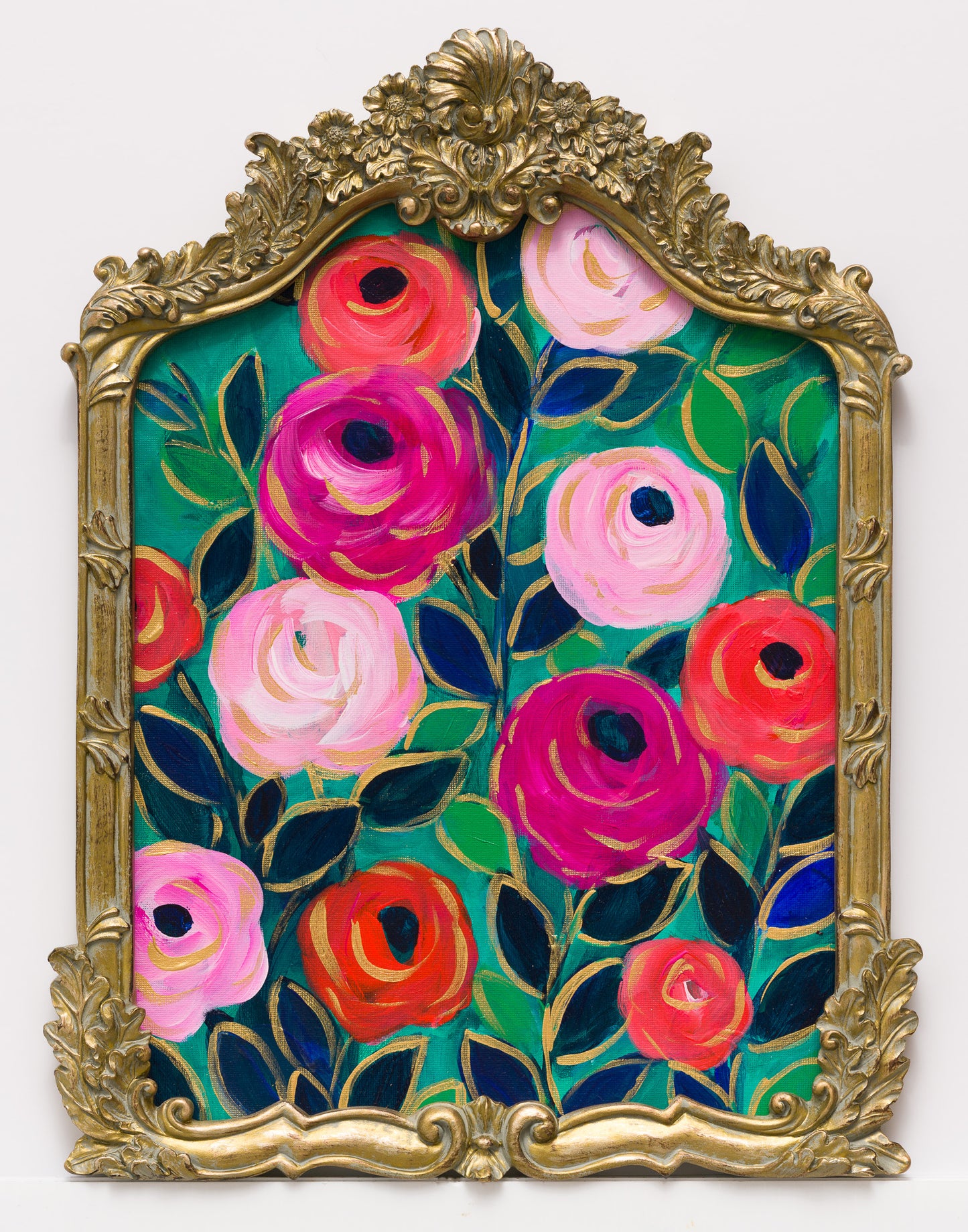 JOYFUL ROSES Original Framed Art