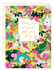 Birthday Card: MAY JOY AND WONDER FILL YOUR DAYS