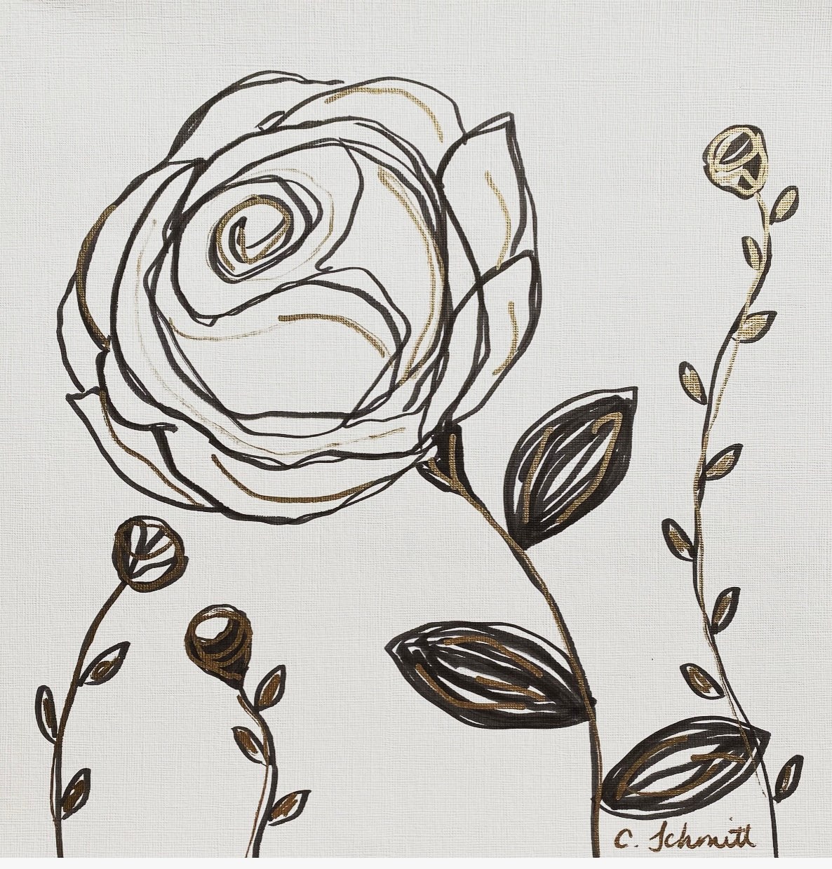 "Bold Rose" Original Art