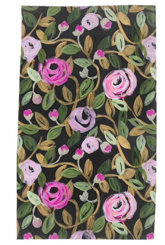 Rose Vines Tea Towel